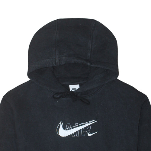 Nike Men's Black Pullover Hoodie S Graphic Logo Air Fleece Sweatshirt