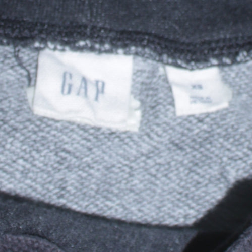 GAP Womens Black XS Pullover Hoodie Rhinestone Logo Cotton Blend