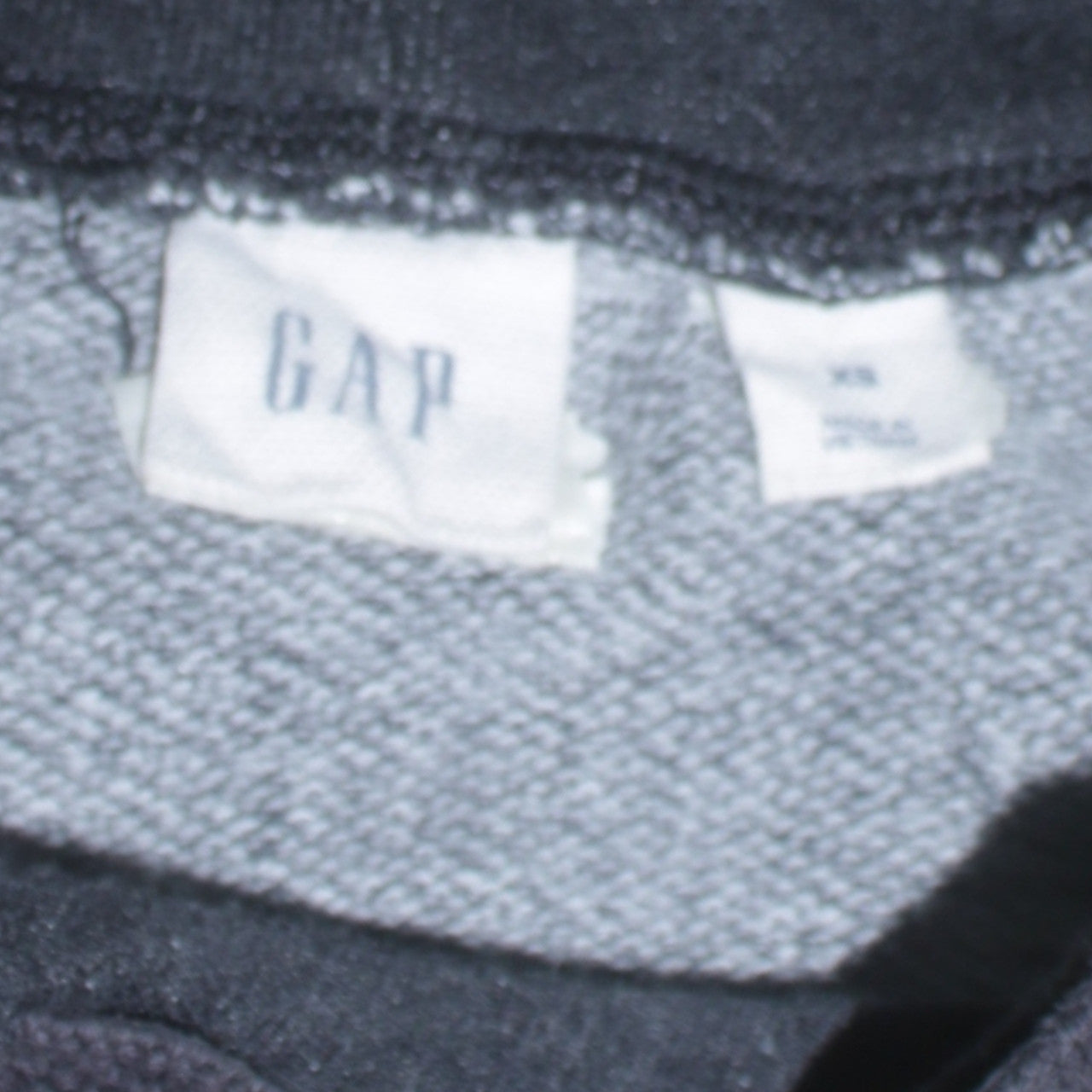 GAP Womens Black XS Pullover Hoodie Rhinestone Logo Cotton Blend