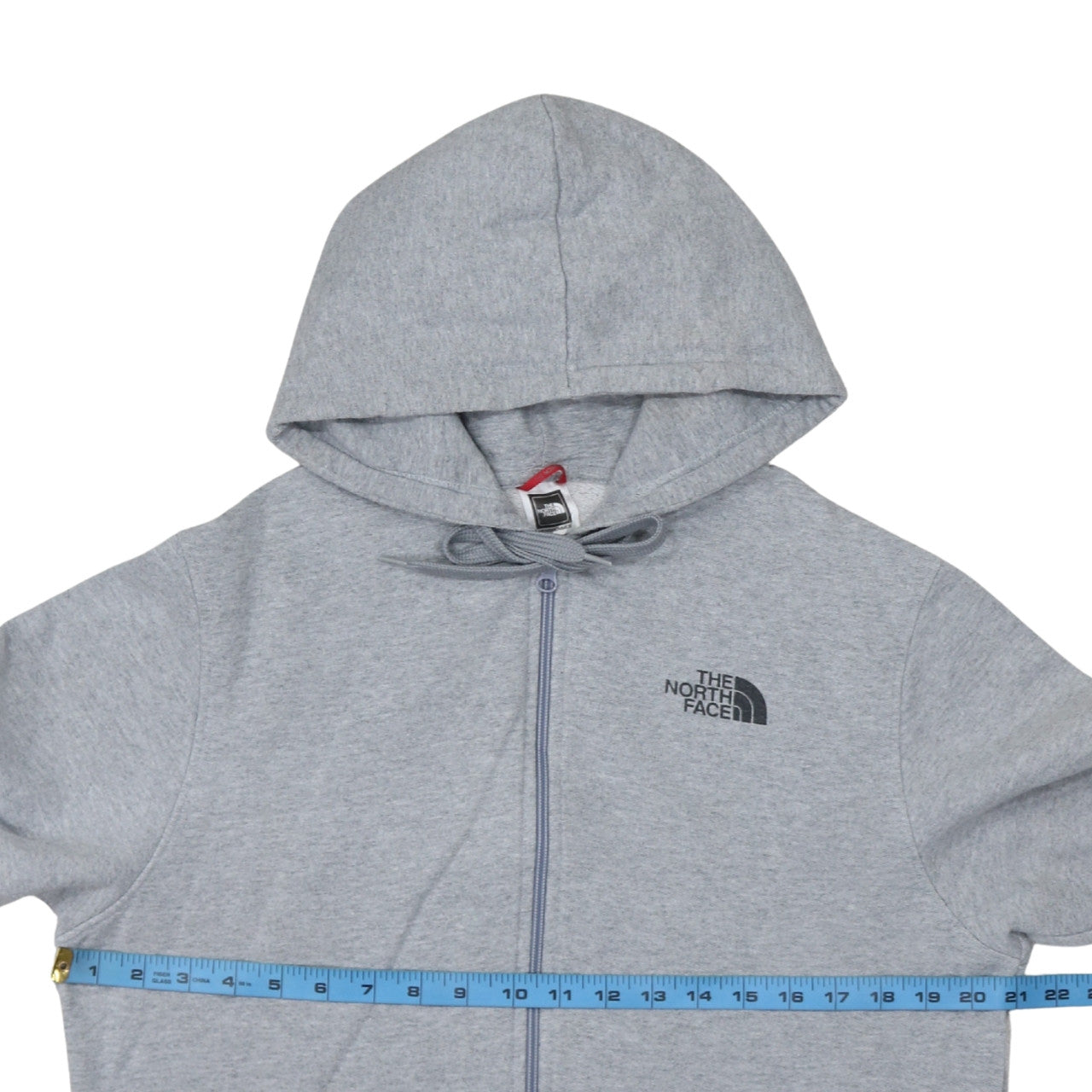 The North Face Men's Grey Full Zip Hoodie S Classic Cotton Blend
