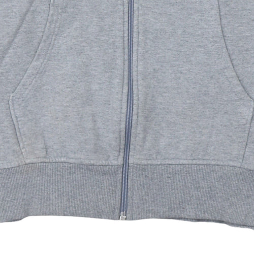 The North Face Men's Grey Full Zip Hoodie S Classic Cotton Blend