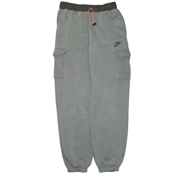 Nike Men's Grey Jogger Trousers S Relaxed Fit Fleece Activewear