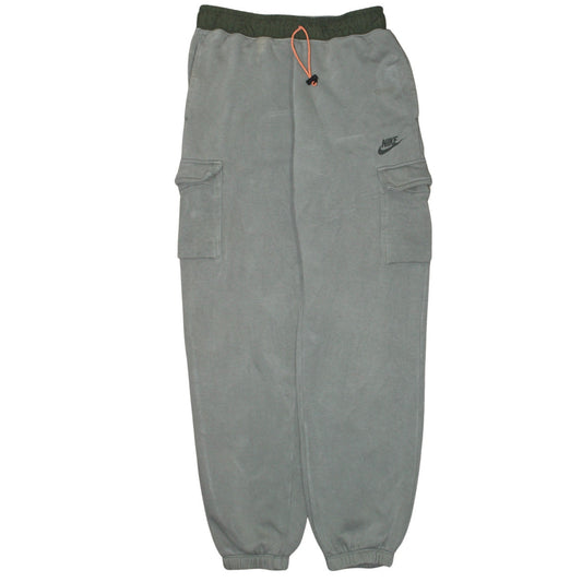 Nike Men's Grey Jogger Trousers S Relaxed Fit Fleece Activewear