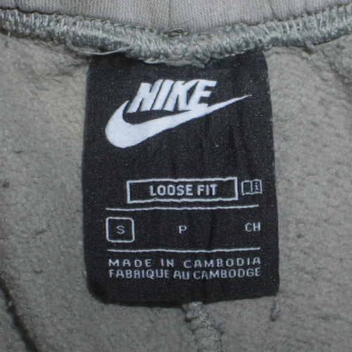 Nike Men's Grey Jogger Trousers S Relaxed Fit Fleece Activewear