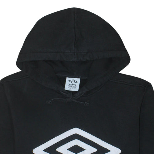 Umbro Men Black Pullover Hoodie M Graphic Sports Cotton Blend