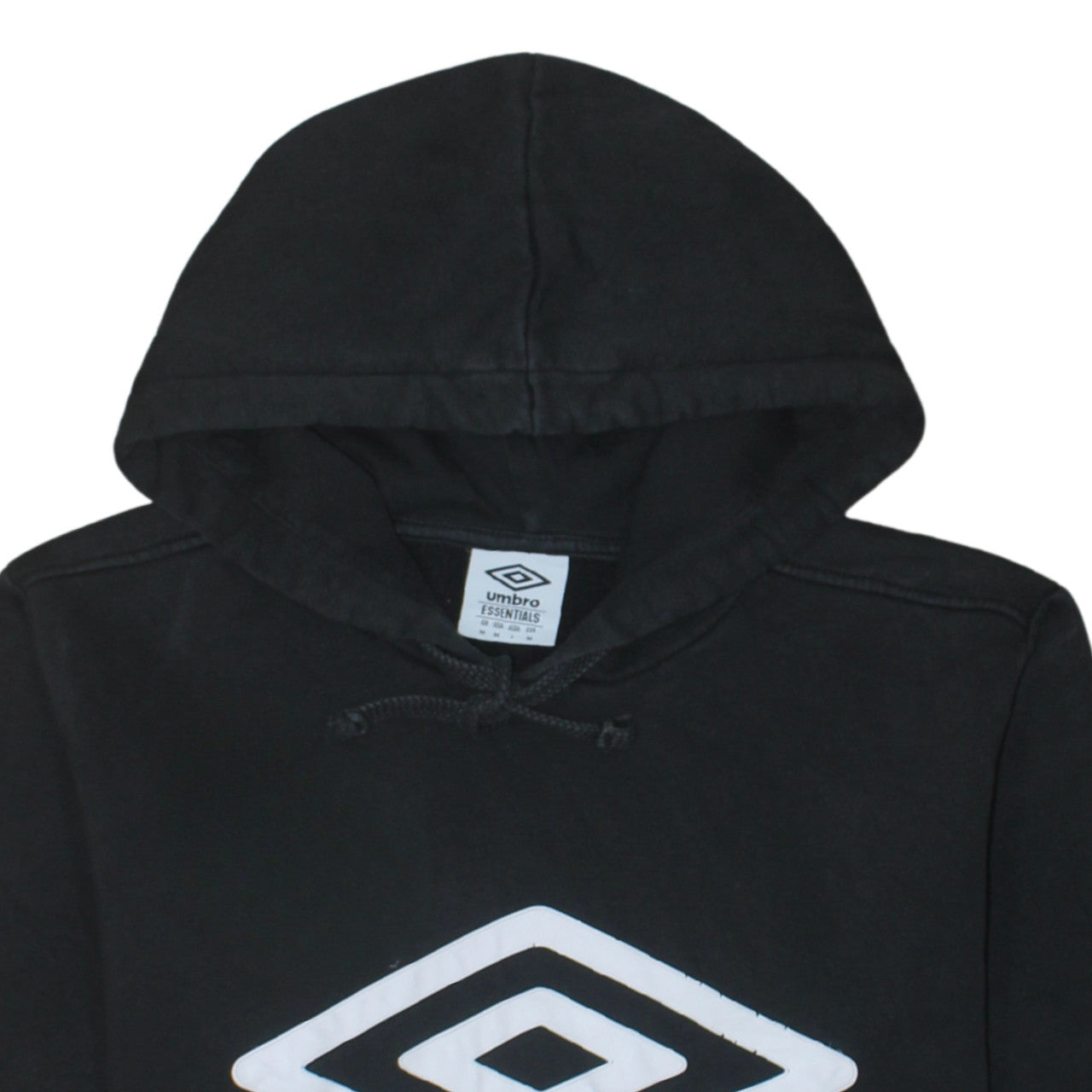 Umbro Men Black Pullover Hoodie M Graphic Sports Cotton Blend