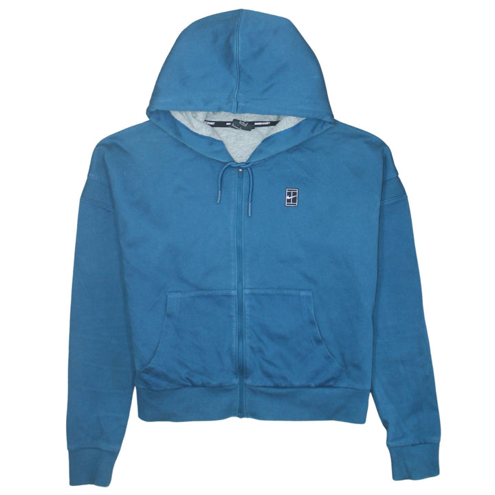 NikeCourt Women’s Blue Full Zip Hoodie Small Cotton Blend