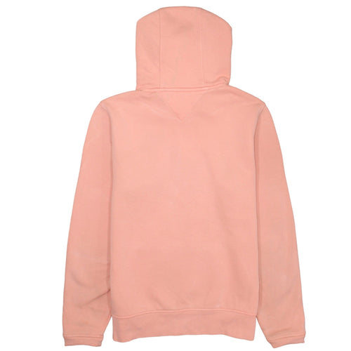 Tommy Hilfiger Men's Pink Pullover Hoodie Size S Logo Fleece