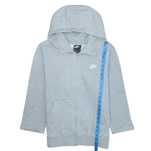 Nike Men's Grey Full Zip Hoodie Size S Regular Fit Sportswear