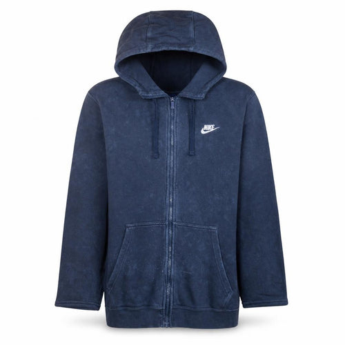 Nike Men's Blue Full Zip Hoodie Medium Cotton Fleece Sweatshirt