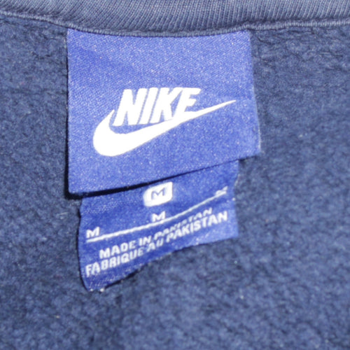 Nike Men's Blue Full Zip Hoodie Medium Cotton Fleece Sweatshirt