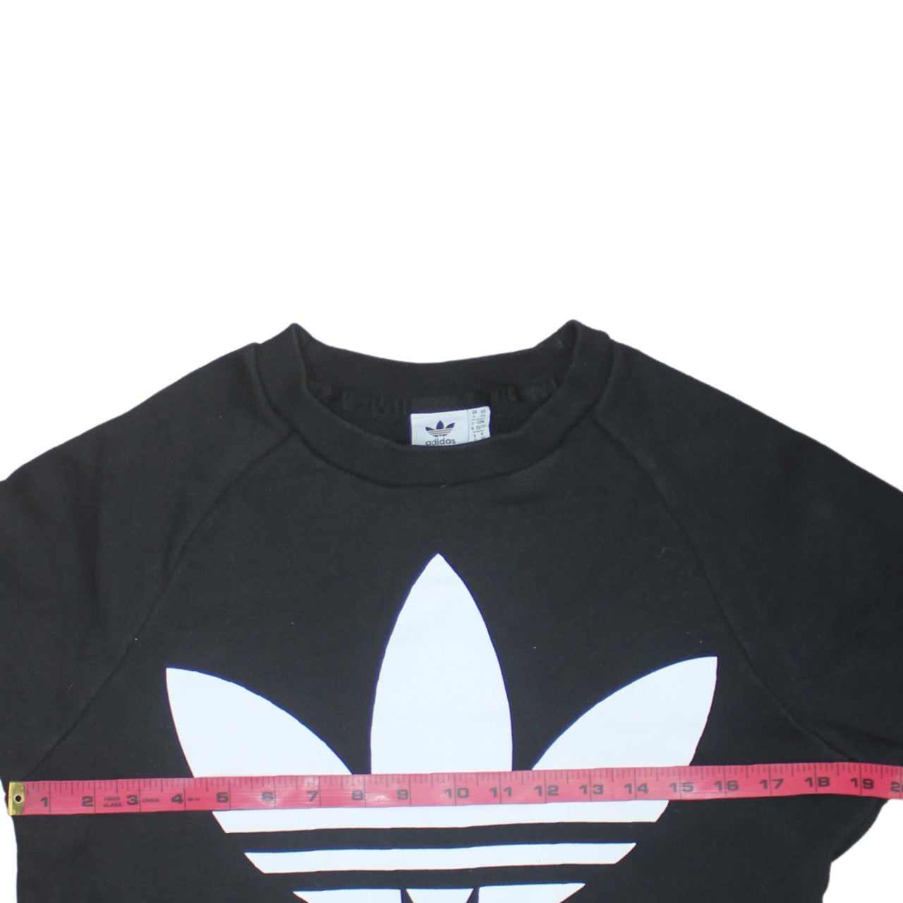 Adidas Womens Black XS Pullover Sweatshirt with Logo Print