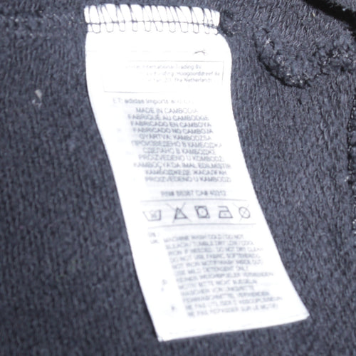 Adidas Womens Black XS Pullover Sweatshirt with Logo Print