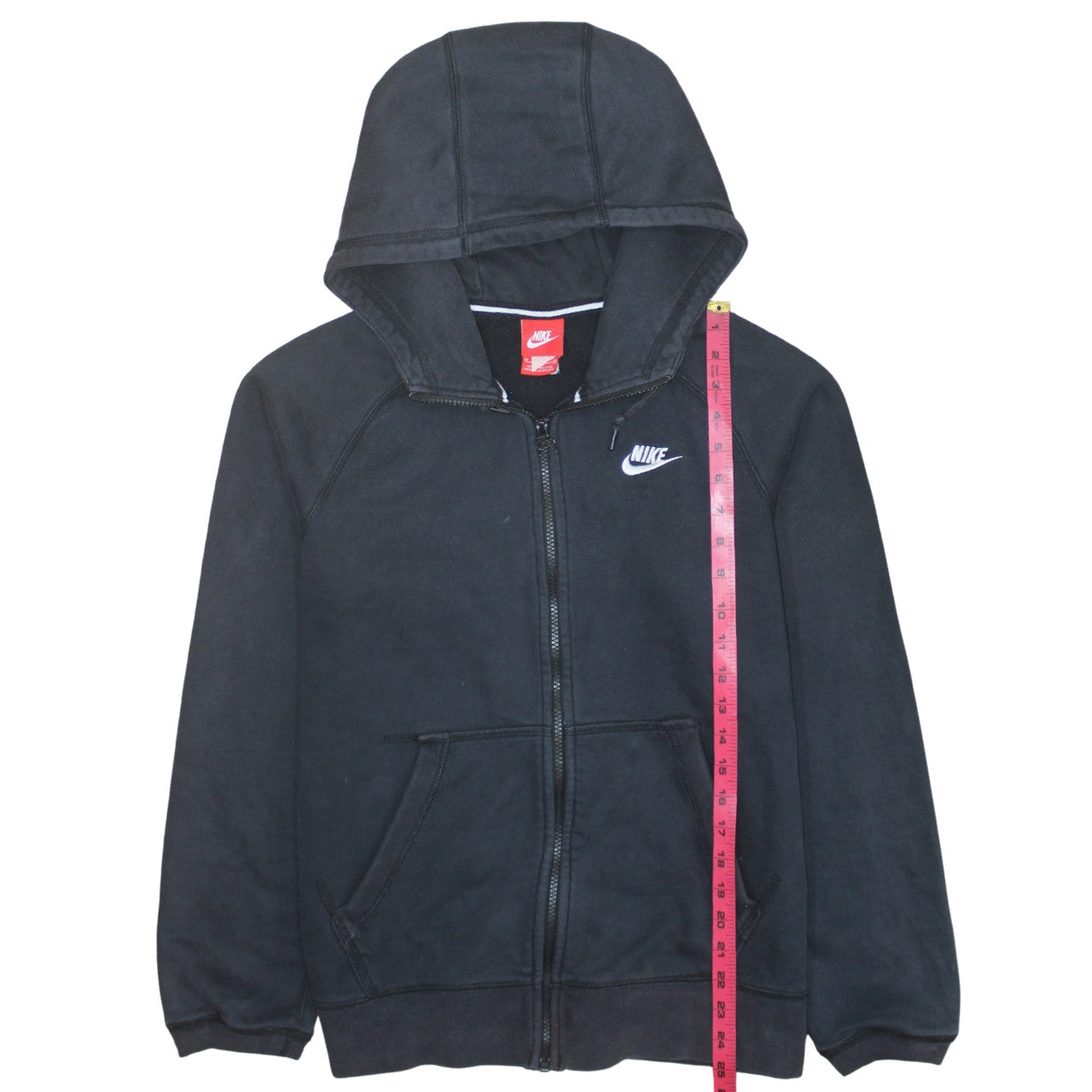Nike Men's Black Full Zip Fleece Hoodie Medium Regular Fit