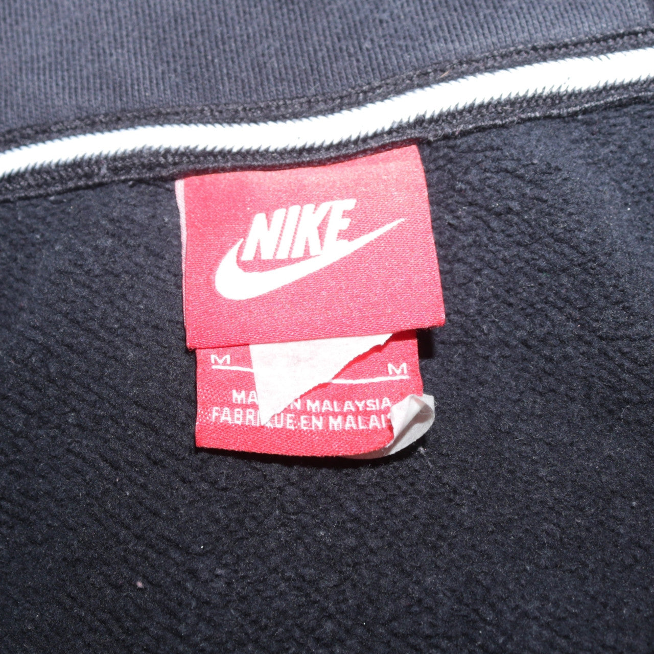 Nike Men's Black Full Zip Fleece Hoodie Medium Regular Fit