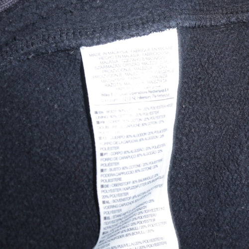 Nike Men's Black Full Zip Fleece Hoodie Medium Regular Fit