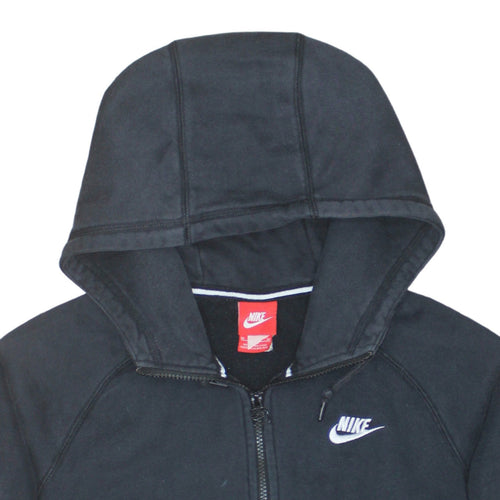 Nike Men's Black Full Zip Fleece Hoodie Medium Regular Fit