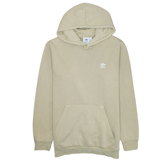 Adidas Men’s Beige Pullover Hoodie L Regular Fit Fleece Sweatshirt