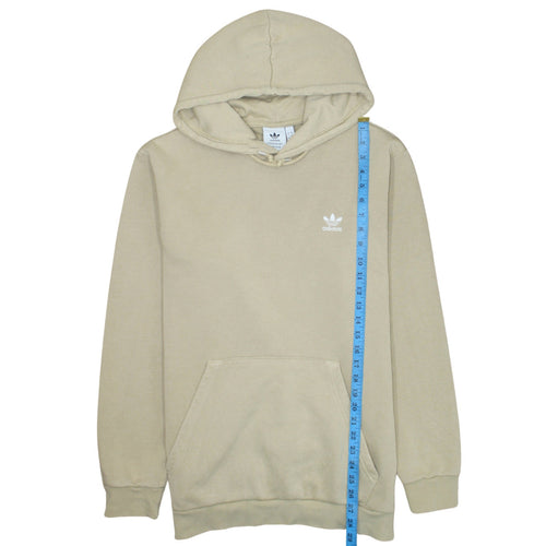Adidas Men’s Beige Pullover Hoodie L Regular Fit Fleece Sweatshirt