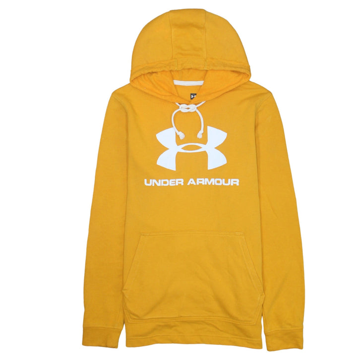 Under Armour Men Yellow Pullover Hoodie Small Regular Fit Sportswear