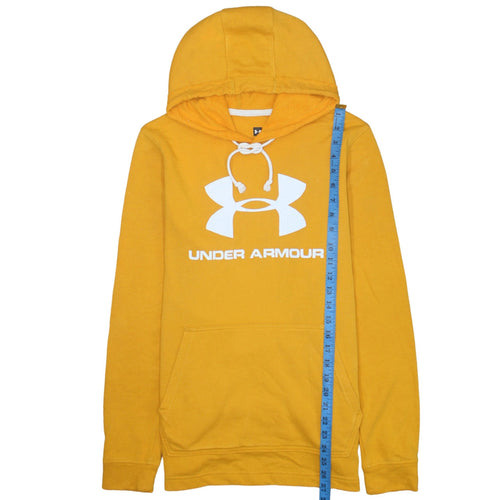 Under Armour Men Yellow Pullover Hoodie Small Regular Fit Sportswear