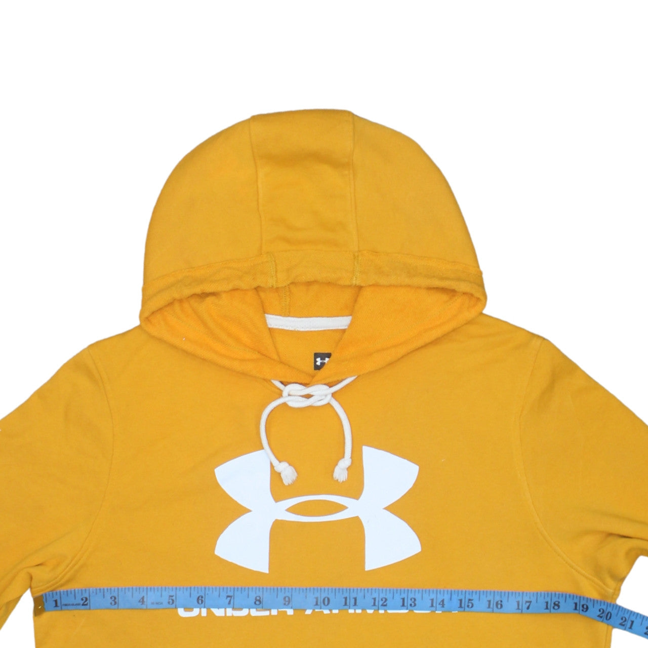 Under Armour Men Yellow Pullover Hoodie Small Regular Fit Sportswear