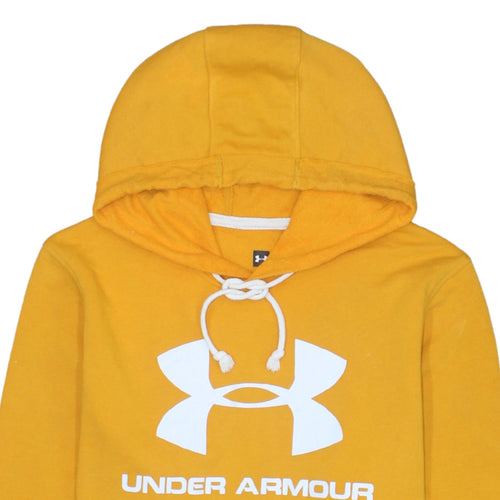 Under Armour Men Yellow Pullover Hoodie Small Regular Fit Sportswear