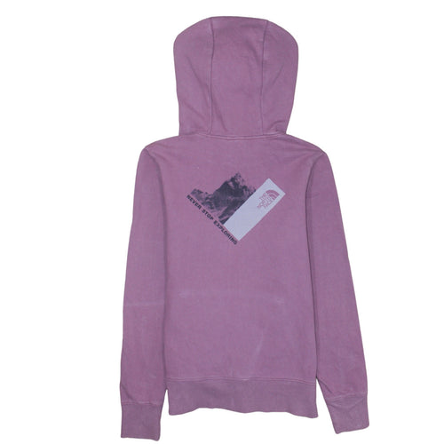 The North Face Womens Purple Pullover Hoodie Small Cotton Casual