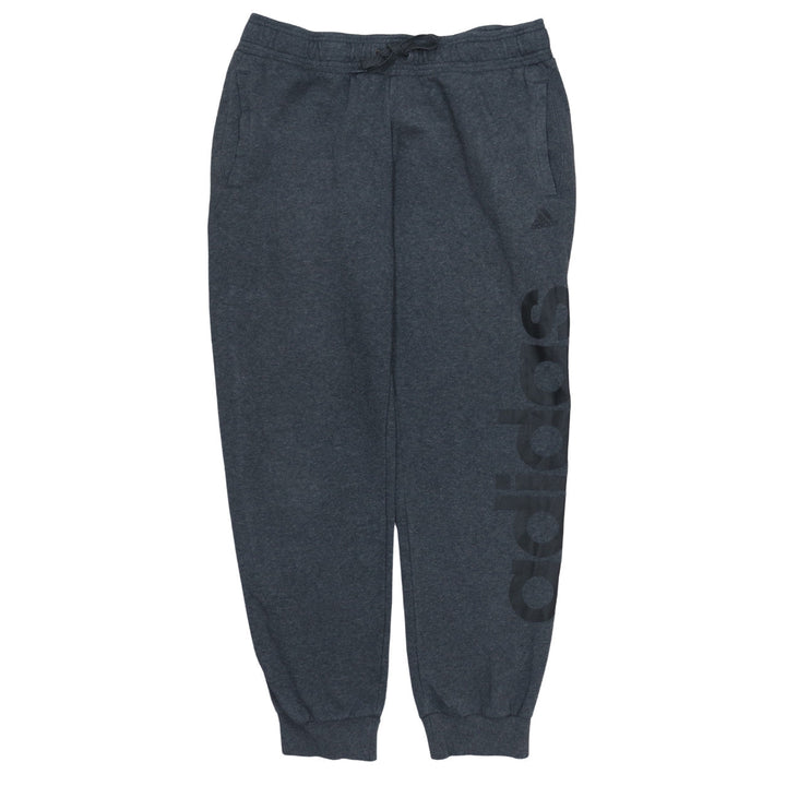 Adidas Womens Grey Jogger Trousers Size 12-14 Fleece Activewear