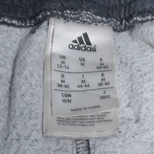 Adidas Womens Grey Jogger Trousers Size 12-14 Fleece Activewear
