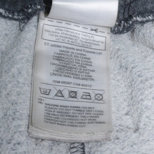 Adidas Womens Grey Jogger Trousers Size 12-14 Fleece Activewear