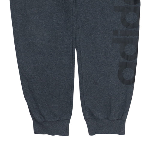 Adidas Womens Grey Jogger Trousers Size 12-14 Fleece Activewear