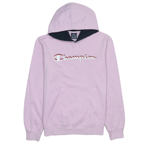 Champion Girls Pink Pullover Hoodie 15-16 Years Cotton Blend Logo Sweatshirt