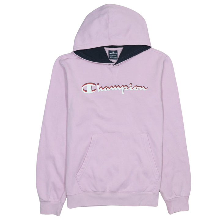 Champion Girls Pink Pullover Hoodie 15-16 Years Cotton Blend Logo Sweatshirt