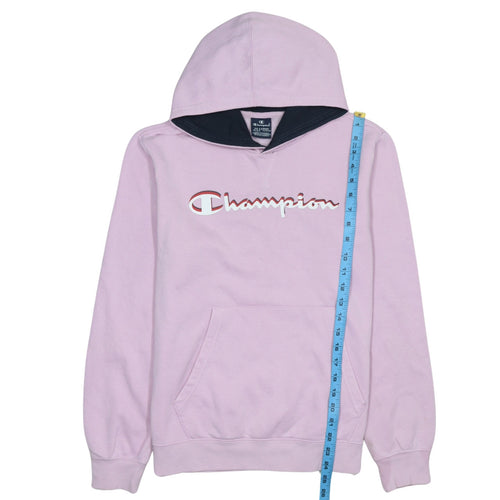 Champion Girls Pink Pullover Hoodie 15-16 Years Cotton Blend Logo Sweatshirt