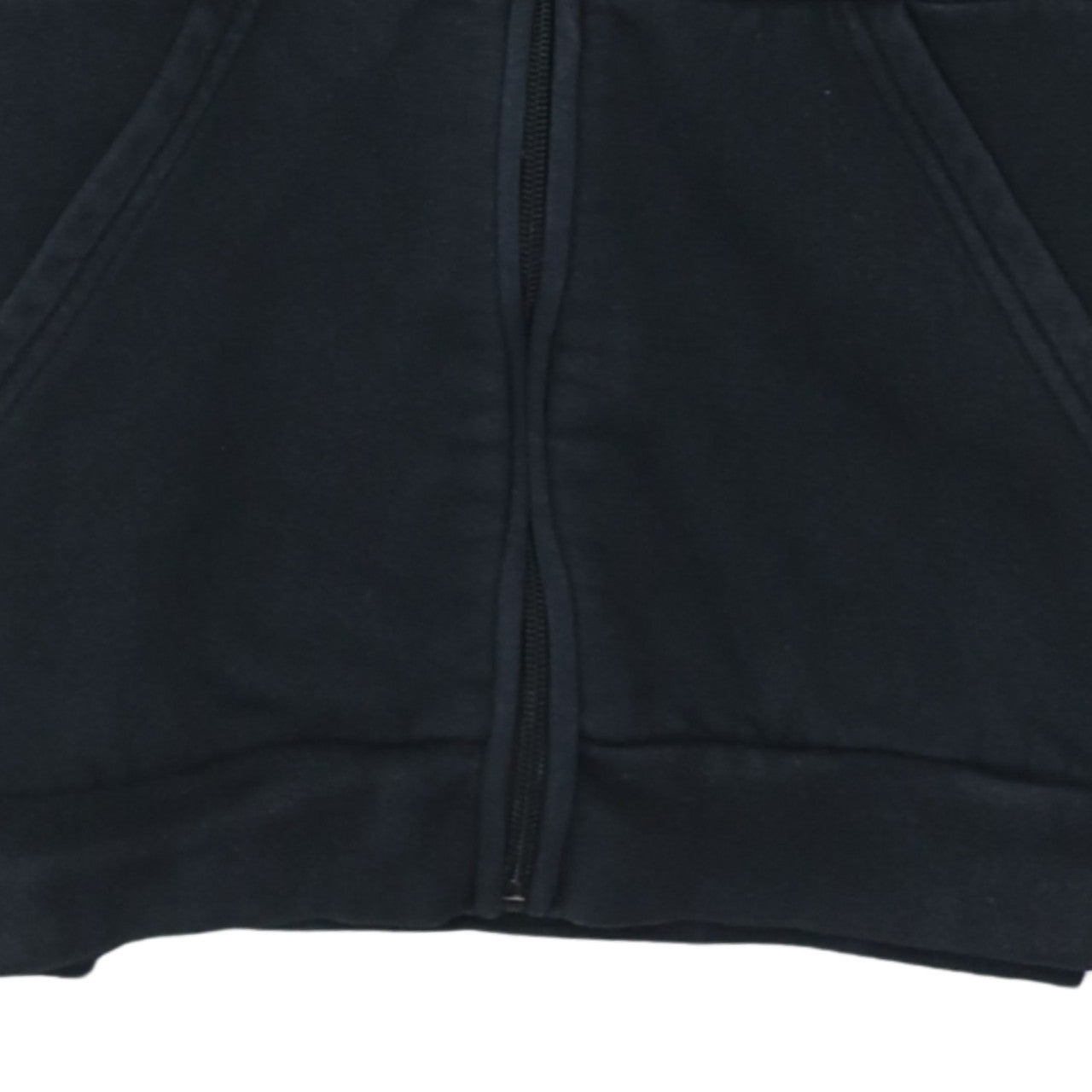 adidas Boys Black Full Zip Hoodie Size 11-12 Years Sports Casual Sweatshirt