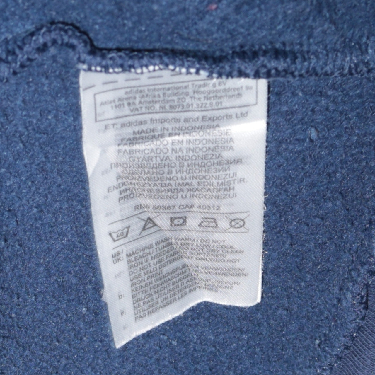 Adidas Men's Blue Pullover Hoodie Small Logo Sportswear