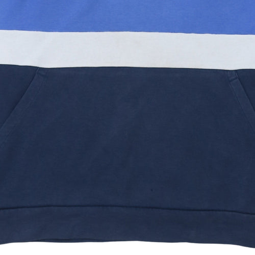 Adidas Men's Blue Pullover Hoodie Small Logo Sportswear