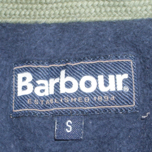 Barbour Men's Blue Full Zip Hoodie Size S Cotton Blend