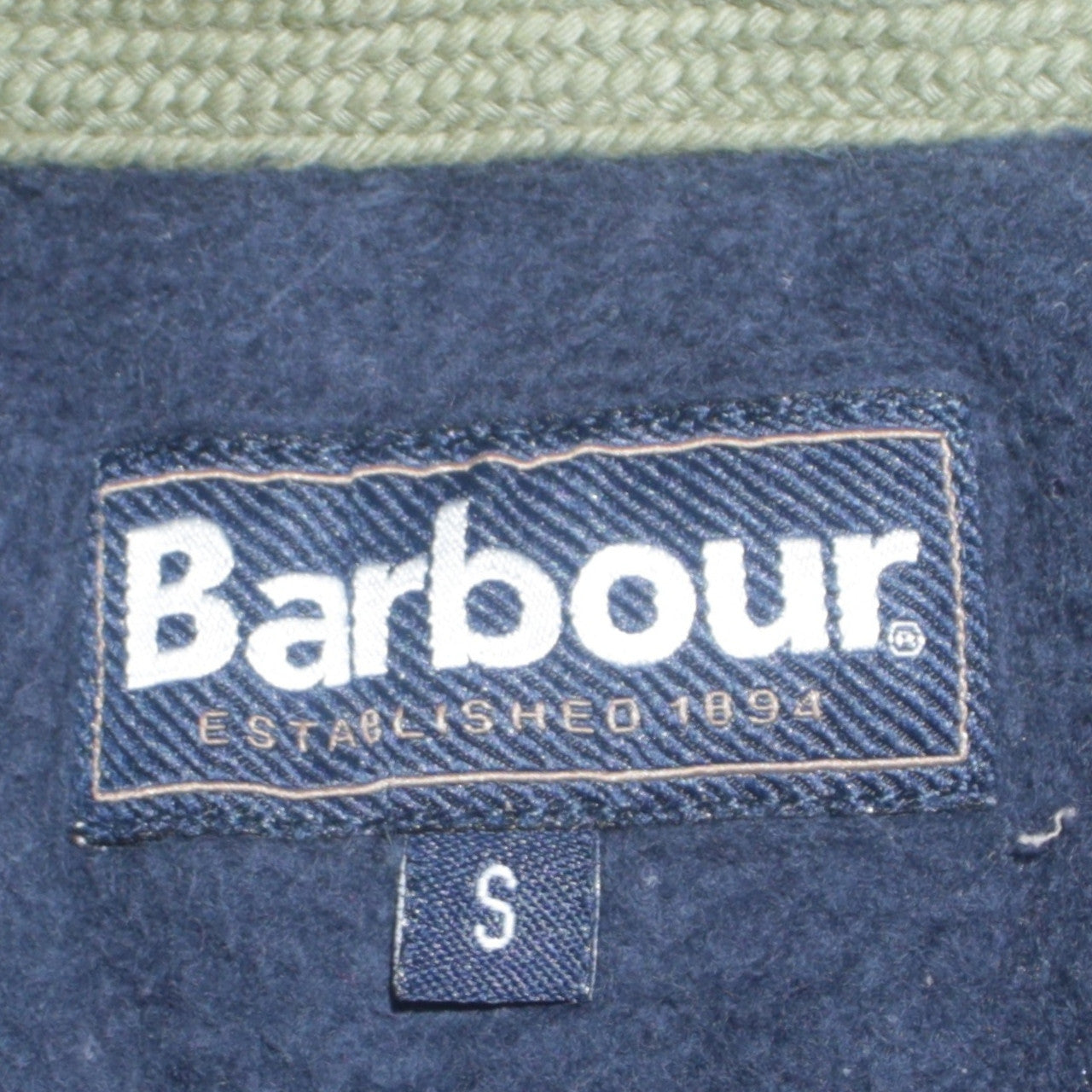 Barbour Men's Blue Full Zip Hoodie Size S Cotton Blend