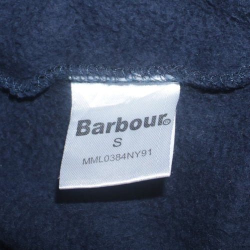 Barbour Men's Blue Full Zip Hoodie Size S Cotton Blend