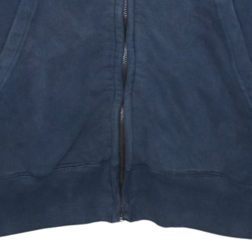 Barbour Men's Blue Full Zip Hoodie Size S Cotton Blend