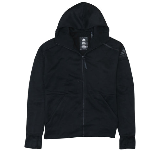 Adidas Men’s Black Full Zip Hoodie Size M Regular Fit Sportswear