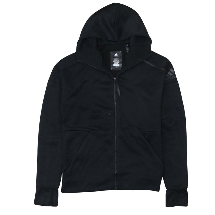 Adidas Men’s Black Full Zip Hoodie Size M Regular Fit Sportswear