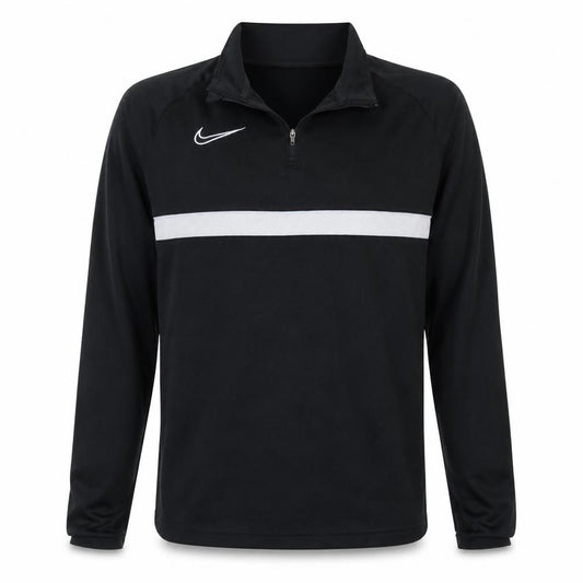 Front view of Nike Men's Black Dri-FIT 1/4 Zip Pullover Sweatshirt M