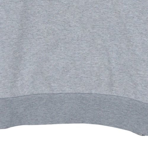 The North Face Boys Grey & Black Pullover Hoodie L Logo Sweatshirt