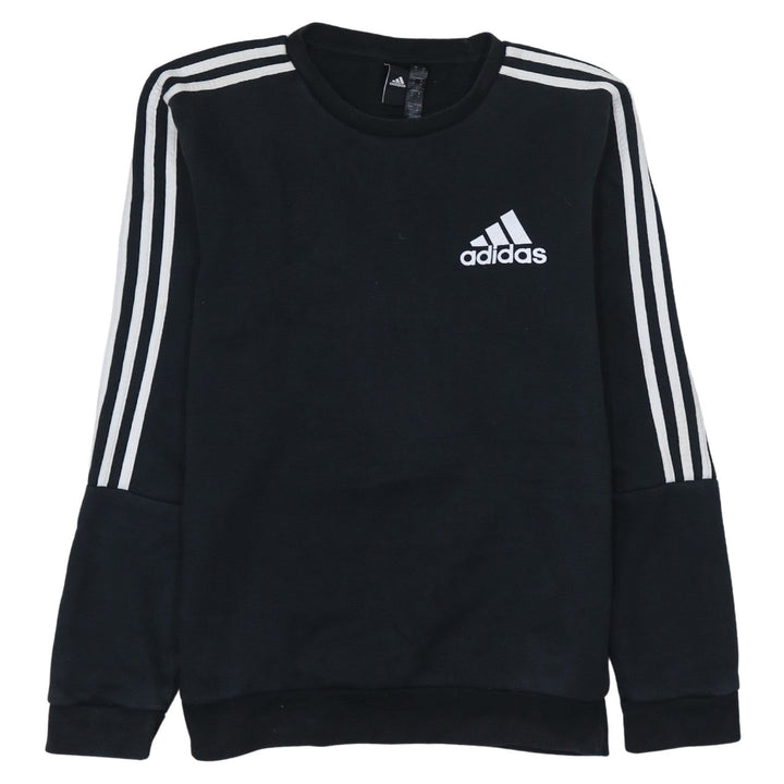 Adidas Men's Black Small Crew Neck Pullover Sweatshirt