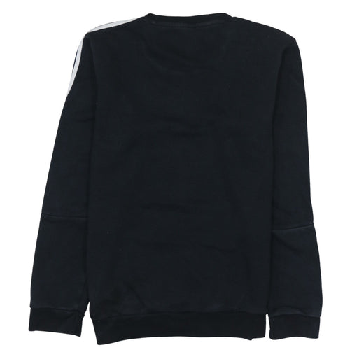 Adidas Men's Black Small Crew Neck Pullover Sweatshirt