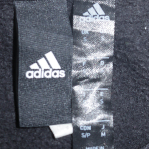 Adidas Men's Black Small Crew Neck Pullover Sweatshirt