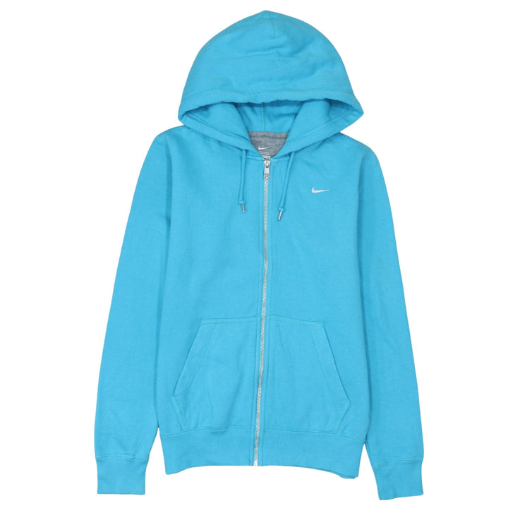 Nike Men Blue Full Zip Hoodie Size M Fleece Cotton Blend